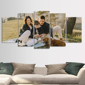 Custom Photo 5pcs Contemporary Oil Painting Family Gifts Home Decor