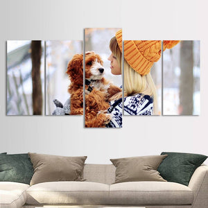 Custom Photo 5pcs Contemporary Oil Painting for Living Room