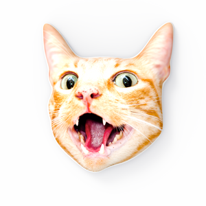 Custom Cat Face-Made 3D Portrait Throw Pillows