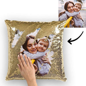 Custom Photo Magic Sequins Pillow Multicolor Shiny 15.75''*15.75''