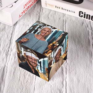Custom Family Gift Multiphoto Colorful Rubic's Cube