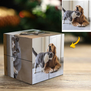Custom My Cute Pet Gift Multiphoto Colorful Rubic's Cube
