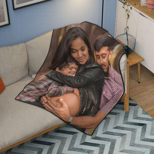 Family Love Personalised Photo Fleece Blanket