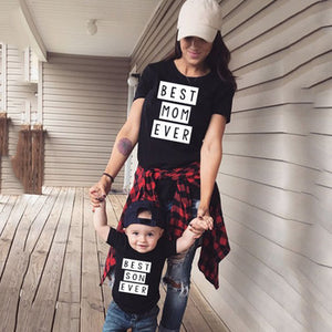 Mother's Day Parent-Child T-Shirt Matching Family Shirts Best Mum Ever