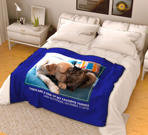 Personalised Pets Fleece Photo Blanket