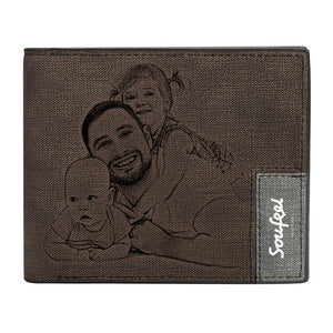 Mens Wallet, Personalised Wallet, Photo Wallet With Engraving