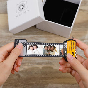 Your Photo Camera Roll Personalised Picture Film Roll Keychain Gift