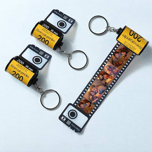Photo Keychain Personalised Photo Keychain Multiphoto Camera Roll Father's Day Gifts