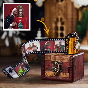 Custom Film Roll Keychain Customizable Romantic Christmas Gift