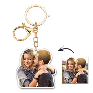 Photo Keychain Colorful Picture Unique Design Couples Gifts