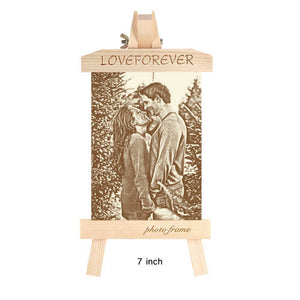 Creative Wooden Custom Photo Frame Easel Home Decoration Sketch Effect 7 Inches