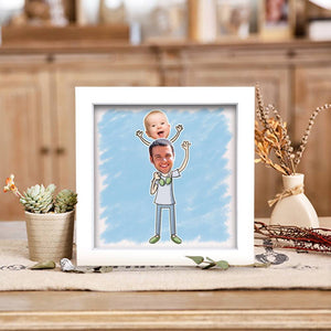 Personalised Father's Love Photo Frame Home Decoration Stereoscopic