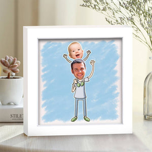 Personalised Father's Love Photo Frame Home Decoration Stereoscopic