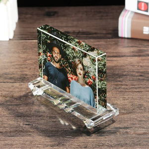 Custom Crystal Photo Frame Square-shaped Keepsake Gift