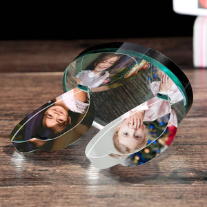 Custom Crystal Photo Frame Heart-shaped Keepsake Gift