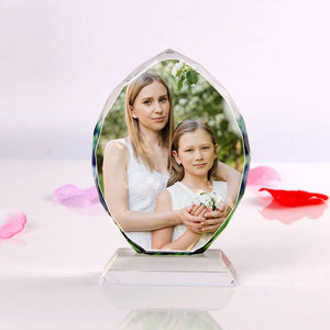 Custom Crystal Photo Frame Oval-shaped Keepsake Gift