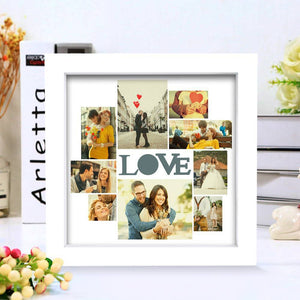 Creative Custom Photo Frame 9 Pictures LOVE Picture Couple's Gift