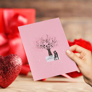 Valentine's Day Lovers Sakura 3D Pop Up Greeting Card