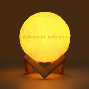 Personalised Creative 3D Print photo Moon Lamp, Engraved Lamp, Gift For Baby - Touch Two Colors