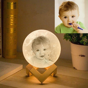 Custom Cute Baby Romantic Moon Lamp 3D Printing - Magic Remote Control 16 Colors