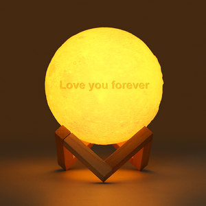 Custom Sweet Lover Romantic Moon Lamp 3D Printing - Magic Remote Control 16 Colors
