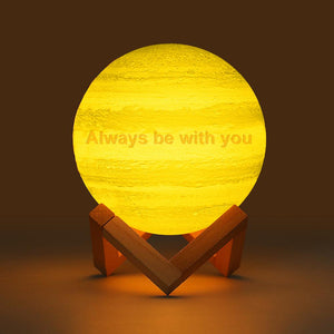 Custom Creative 3D Printed Jupiter Lamp Personalised Gift For Baby - Touch Two Colors (10-20cm)