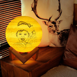 Custom Creative 3D Printed Jupiter Lamp Personalised Gift For Baby - Touch Two Colors (10-20cm)