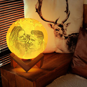 Magic Customized Earth Lamp With Text, Engraved Photo Lamp For Lover - Touch Two Colors (10-20cm)
