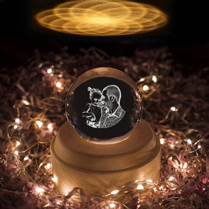 Creative Gift Magic Personalised Photo Night Lamp, Crystal Music Box