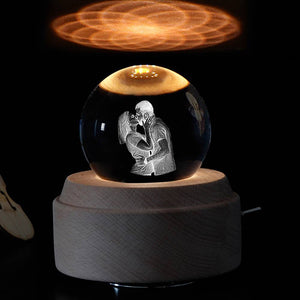 Creative Gift Magic Personalised Photo Night Lamp, Crystal Music Box