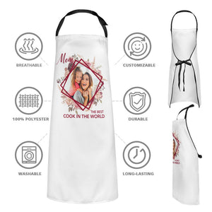 Custom Kitchen Cooking Apron with Your Photo and The Best Cook in the World