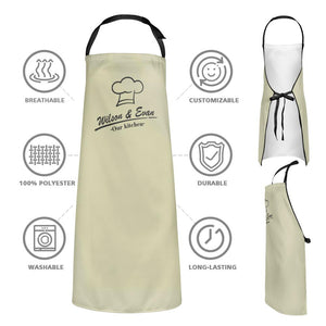 Custom Kitchen Cooking Apron with Names of You and Your Love