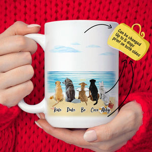 Personalised Dog Coffee Mug Or Dog Friends(PRINT ON BOTH SIDES)