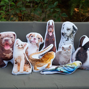 Custom Pet Photo Face Pillow 3D Portrait Pillow-doghead