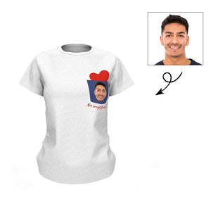 Custom Small Photo with Heart T-shirt